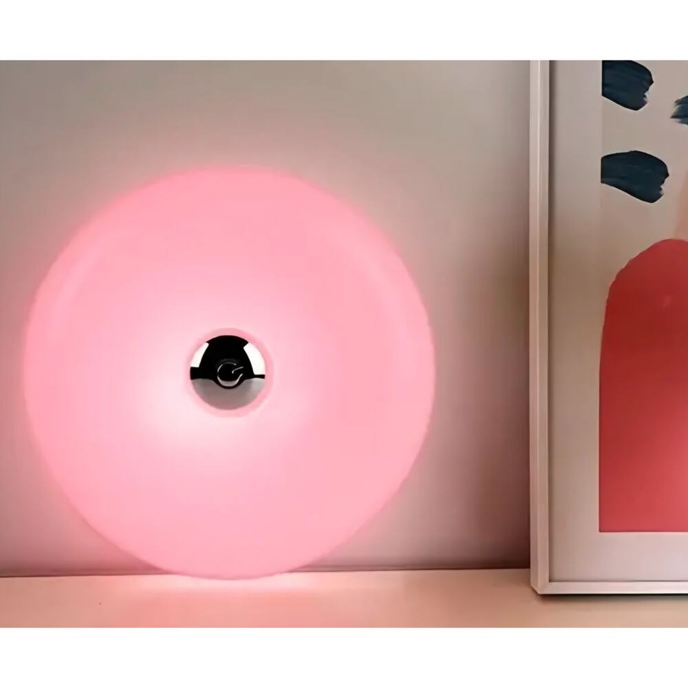 Pink Donut Table Lamp Set of 2 LED Nordic Aesthetic Bedroom Nightstand Lamp